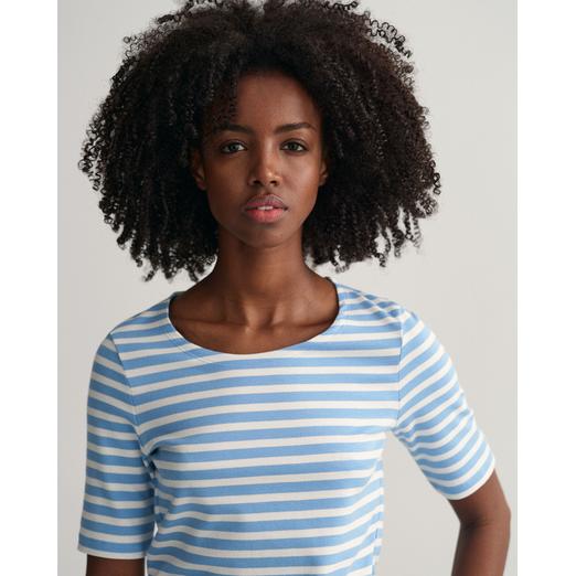 Overview image: Striped rib t-shirt - Gant