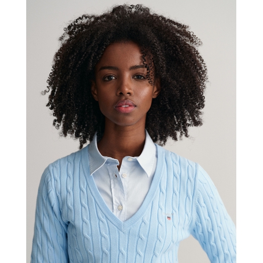 Overview image: Cotton cable v-neck - Gant