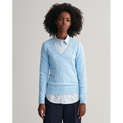 Overview second image: Cotton cable v-neck - Gant
