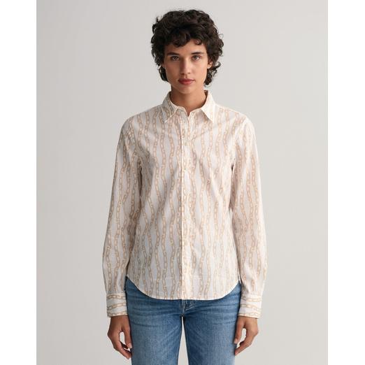 Overview image: Chain print cotton voile shirt