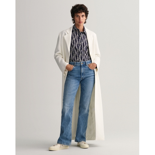 Overview image: Chain print cotton voile shirt