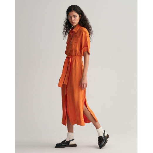 Overview image: Flap pocket shirt dress