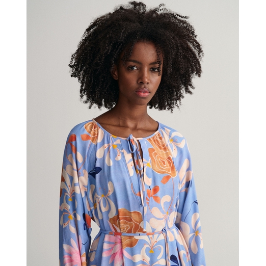 Overview image: Floral print v-neck dress