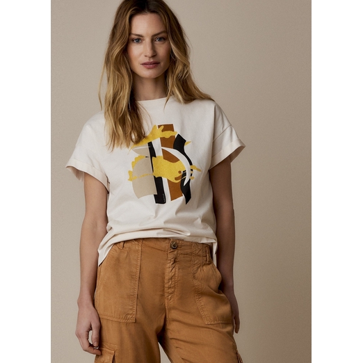 Overview image: Top coulourblock graphic tee