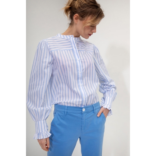 Overview image: Gaby blouse stripe bleu