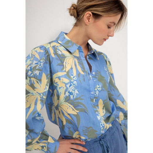 Overview image: Gereth blouse printed bleu