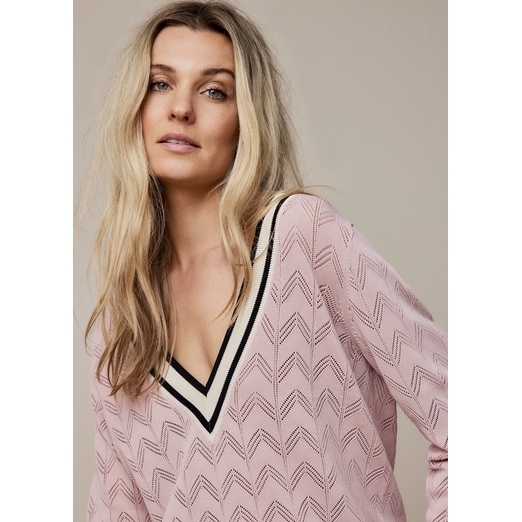 Overview second image: V-Neck sweater polyamide knit