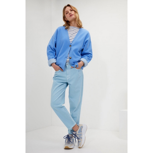Overview second image: Gideon cardigan bleu