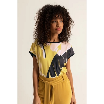 Overview image: Color Panel Print T-shirt 