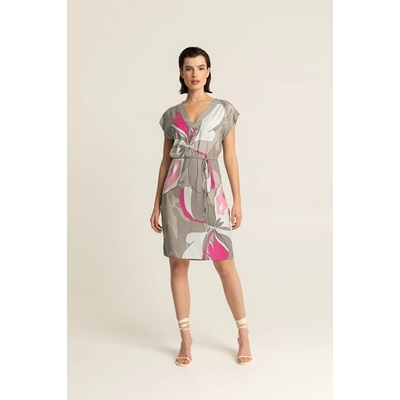 Overview image: Color Panel Print Dress Moss