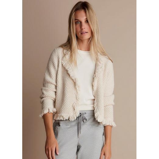 Overview image: Knitted jacket ivory