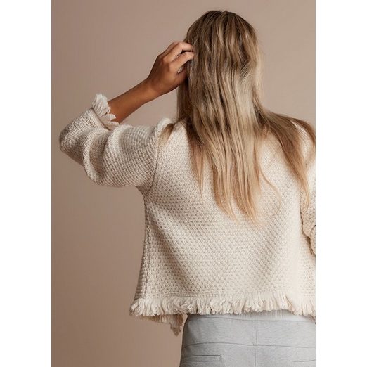 Overview second image: Knitted jacket ivory