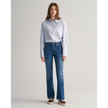 Overview second image: Reg poplin striped shirt GANT