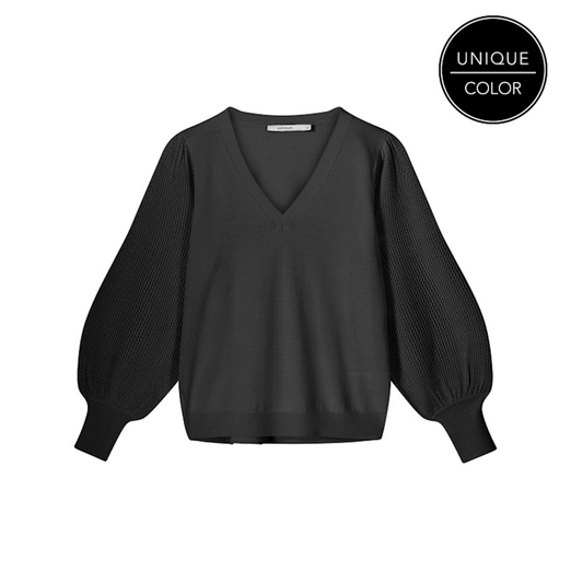 Overview image: V-neck sweater knit