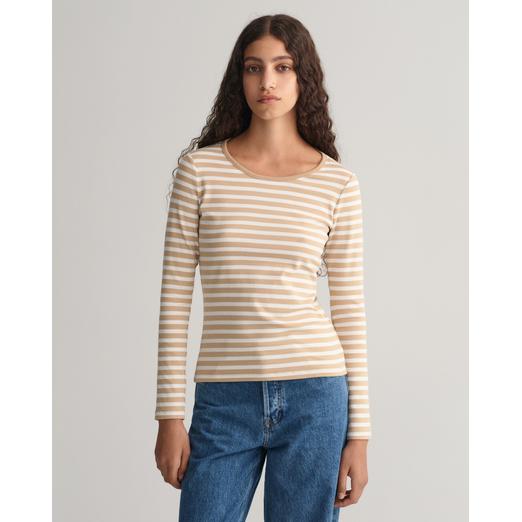 Overview image: Slim Striped Ribbed LS T-shirt