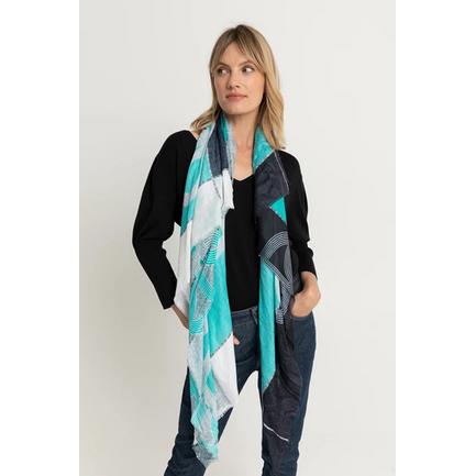 Overview image: Scarf big print round Expresso