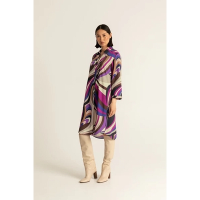 Overview image: Long dress s print Expresso